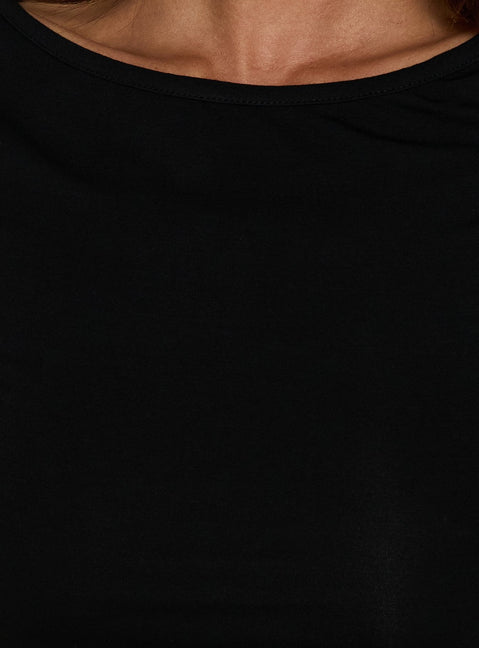 Alouette Langarmtop Schwarz