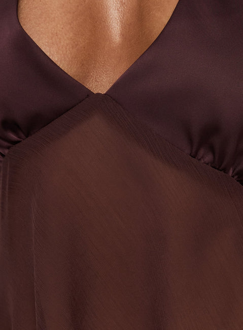 Ladylike Neckholder-Panel-Top Braun