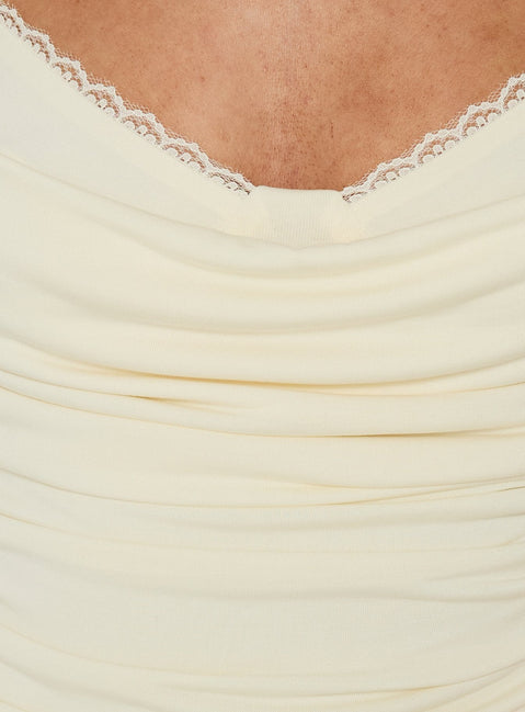 Edalie Layered Bralette Top Buttergelb