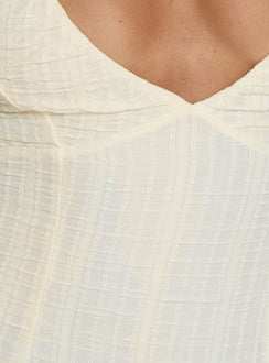 Mixie Neckholder-Playsuit Creme