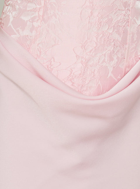 Jenevieve trägerloses Mini-Drapierkleid Rosa