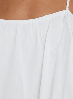 Elfina Babydoll Bubble Top Weiß