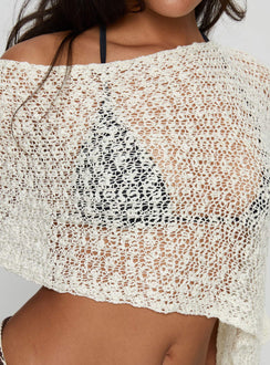 Boni Strickponcho Creme
