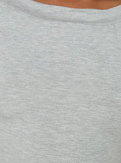 Trixee Jersey-Top mit U-Boot-Ausschnitt in Grau