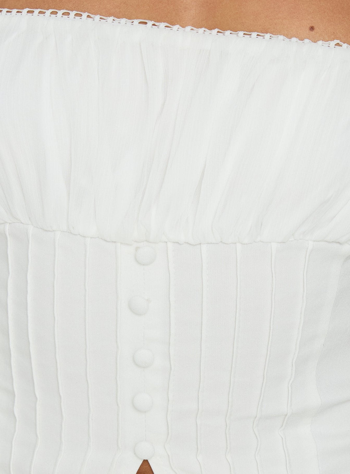 Piya gerafftes Bustier-Cami-Top Weiß