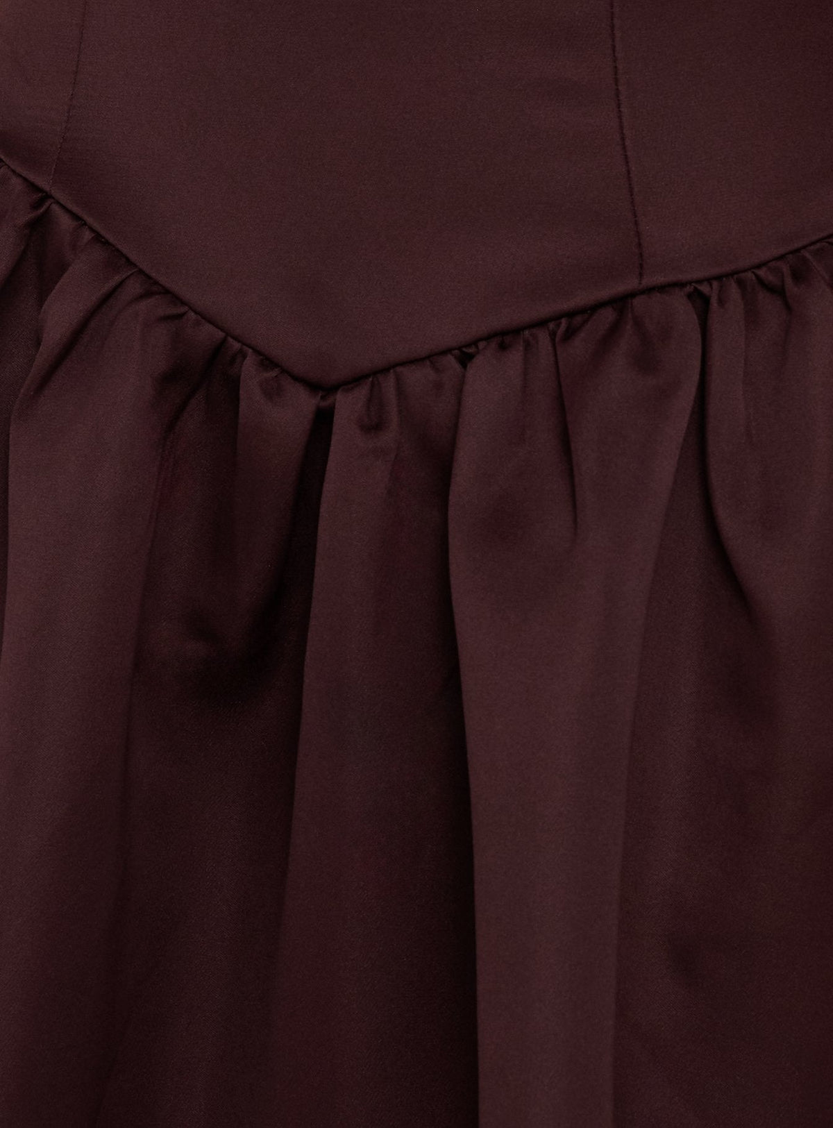 Soft Bloom Trägerloses Maxi-Kleid mit tiefer Taille in Schokobraun