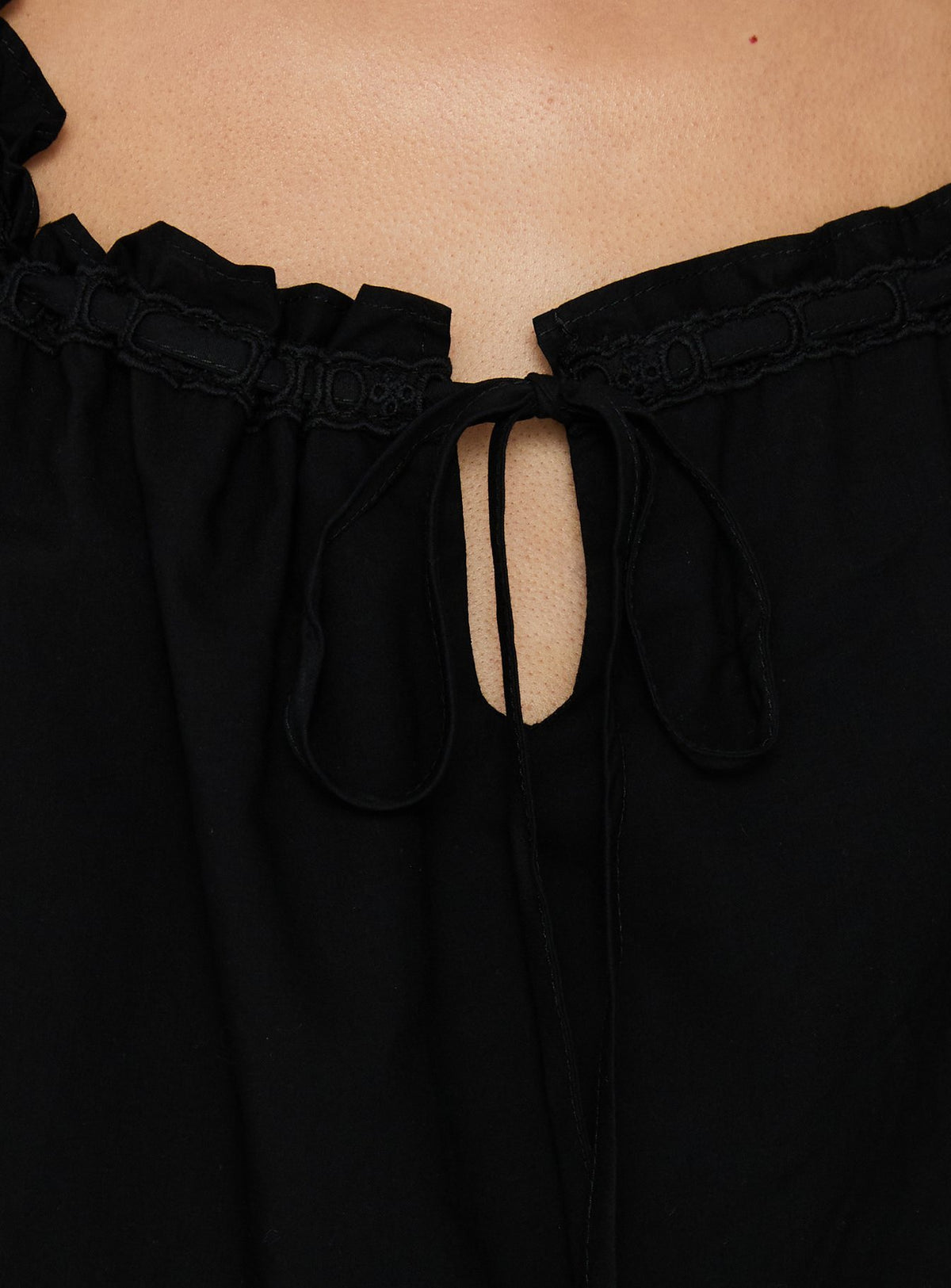 Swing Babydoll Top Schwarz