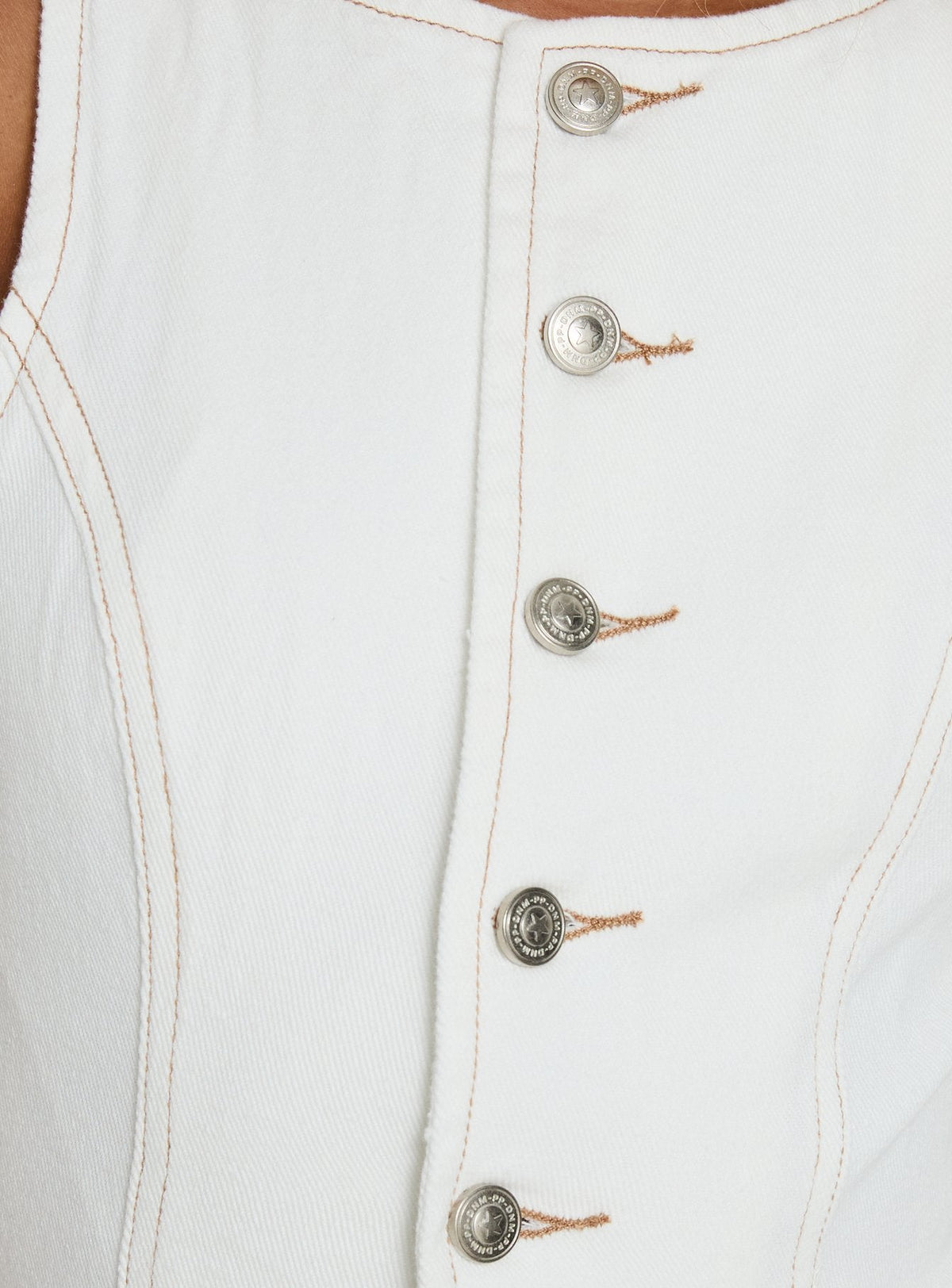 Yumiko Jeans-Jumpsuits Weiß