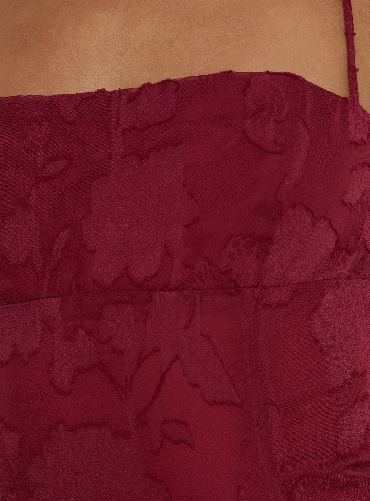 Delamere Minikleid Bordeauxrot Burnout