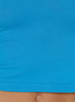 Cecilly Trim Racerback Top Blau