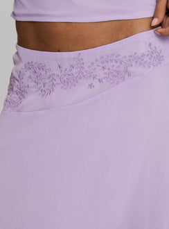 product Princess Polly Pappilion Asymmetrical Skirt Lilac 