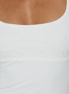 Zenaide Neckholder-Top mit Spitzendetail Weiß