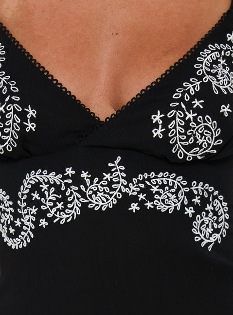 Pappilion Asymmetrisches Midikleid Schwarz