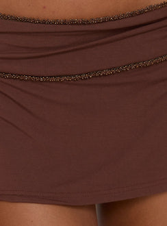 Jannelle Foldover Mini Skort Braun