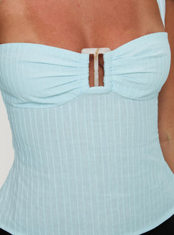 product Princess Polly Isabetta Halter Top Aqua Sleeveless Sweetheart 