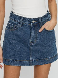 Gazelle Jeans-Skort Mittelblau