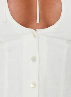 Louisiah Keyhole Top Weiß