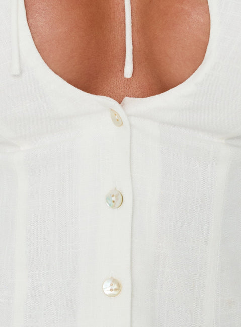 Louisiah Keyhole Top Weiß
