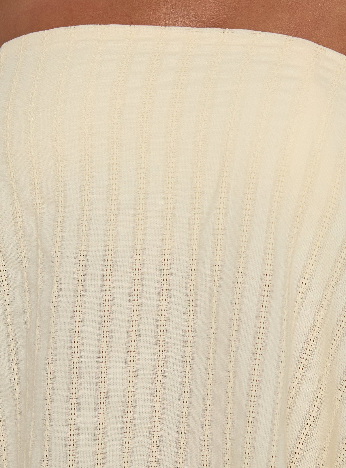 Gypsea Trägerloses Swing-Minikleid Buttergelb
