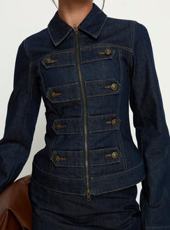 Cristen Cadet Buckle Jeansjacke Indigo