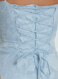 Members Only Maxikleid Blau Burnout