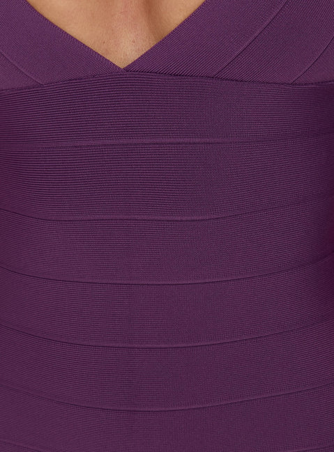 Lucinnda Plunge Bandage Minikleid Lila