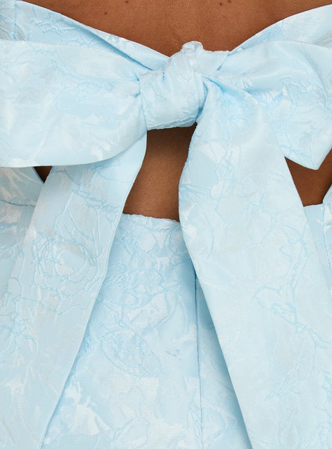Asterie Minikleid mit Schleifendetail, Blau