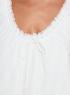 Antiquity Babydoll Top Weiß
