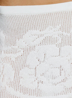 Designed with Roziana Crochet Mini Skirt White womens-skirts featuring mini length Princess Polly