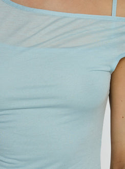 Skaia Layered Sheer Top Blau