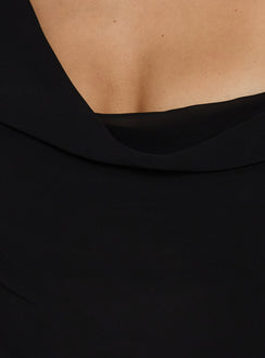 Adelayde Cowl Neck BH-Kleid Schwarz