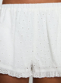 Midnight Sugar Rüschenshorts Weiß