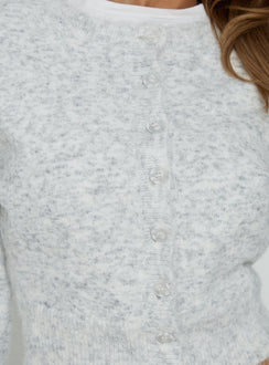 Highlighting the Dawsen Button Down Cardigan Grey womens-jumpers with short length product Princess Polly