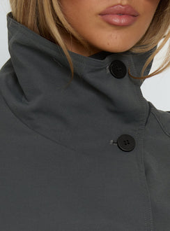 Kurzer Trenchcoat Blanc, oliv
