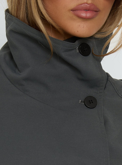 Kurzer Trenchcoat Blanc, oliv