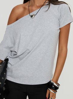Icon Baby Off-Shoulder-Top Grau
