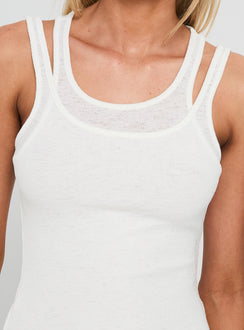 Ceyla Lagenlook-Westen-Top Weiß