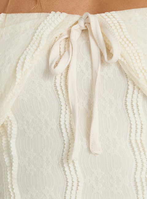 Colettie Kurzarmtop Creme