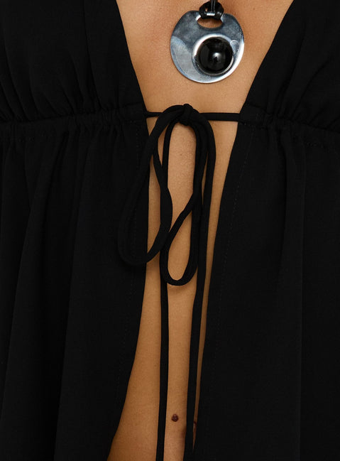 Top Form Neckholder-Oberteil zum Binden in Schwarz