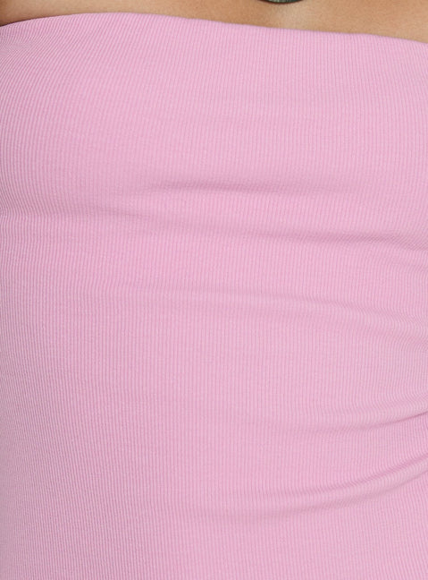 Baseline trägerloses Minikleid Rosa