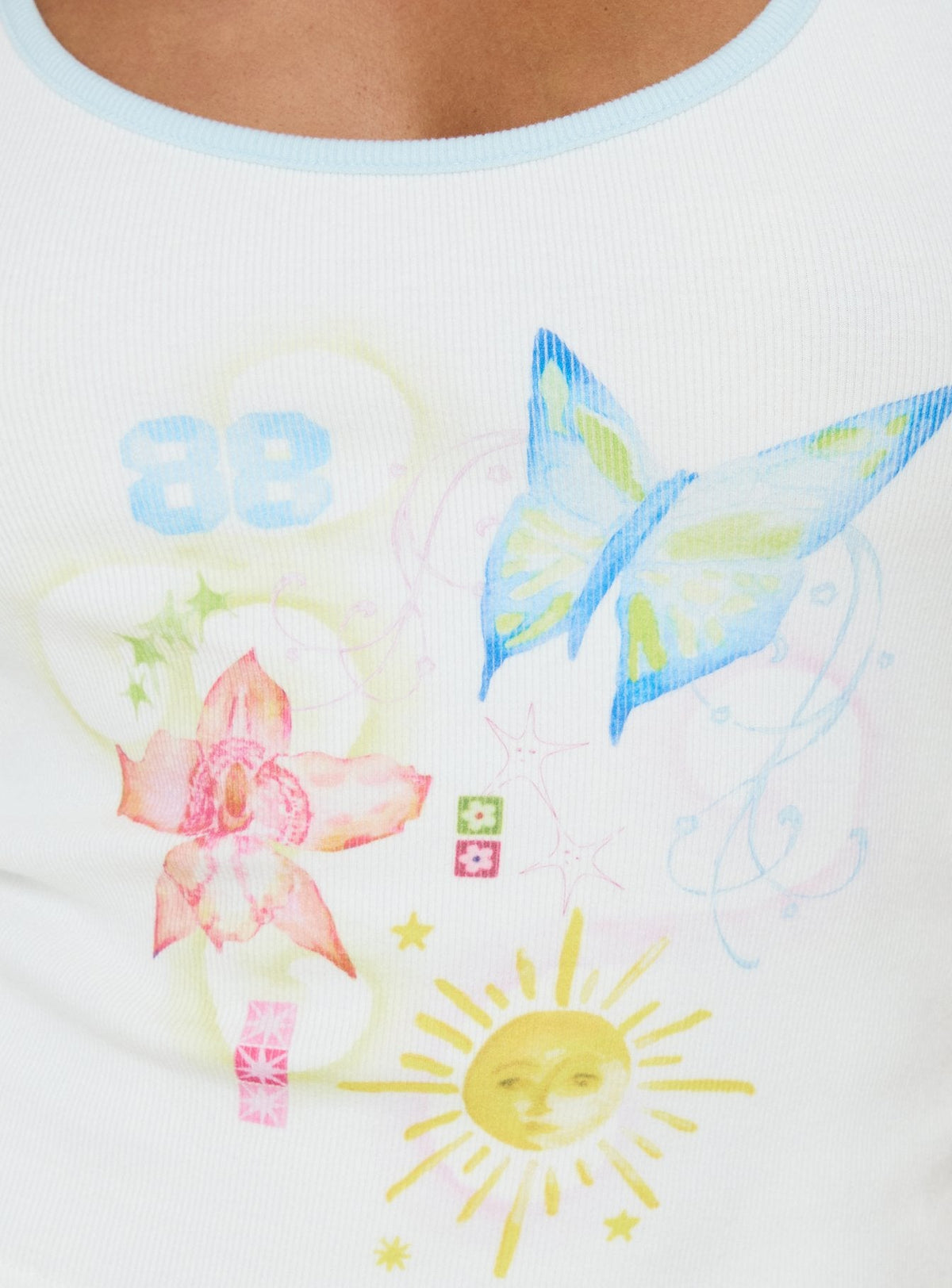 Zarelle mit Motivprint Neckholder-Top Multi
