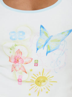 Zarelle mit Motivprint Neckholder-Top Multi