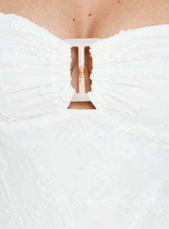 Halter-Minikleid „Golden Era“ Weiß