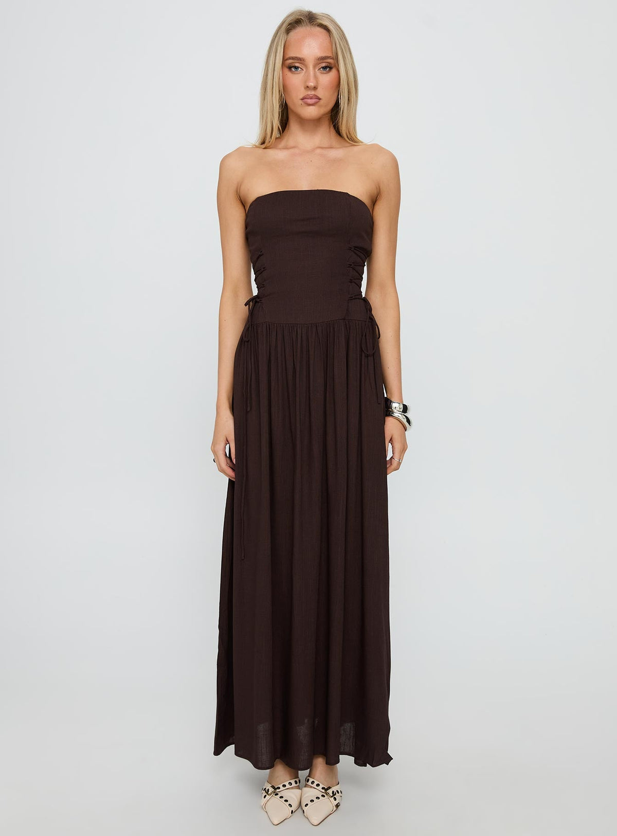 So Far So Good Maxikleid Schokobraun