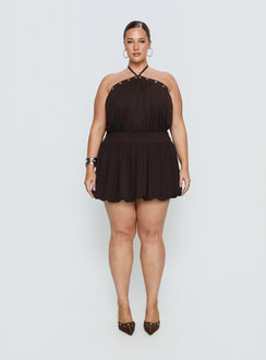 Sunnee Jumpsuit mit Ösendetail Braun Curve