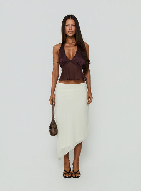 Ladylike Neckholder-Panel-Top Braun