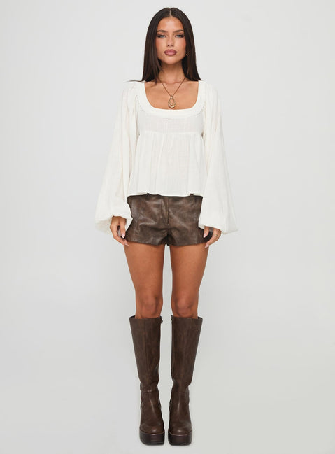 Benjie Langarmshirt Weiß