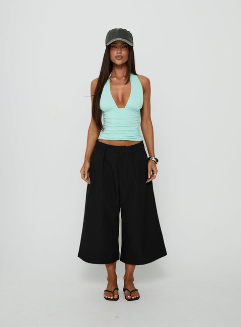 Keerah Neckholder-Top zum Binden in Aqua