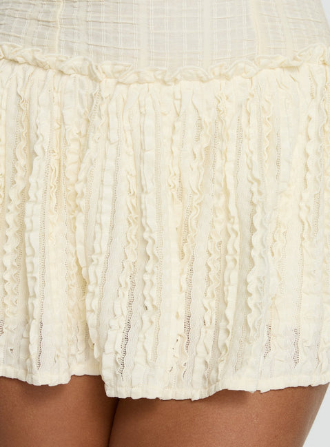 Mixie Neckholder-Playsuit Creme