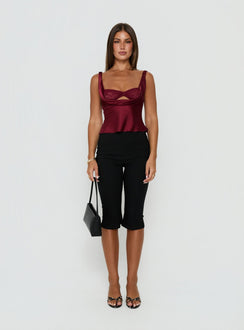 Delilah Top Bordeauxrote